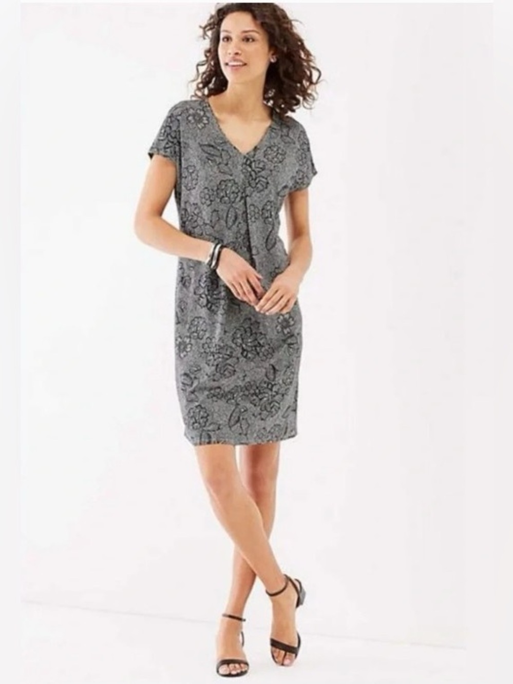 J. Jill Wearever Paisley  Knit Dress - S